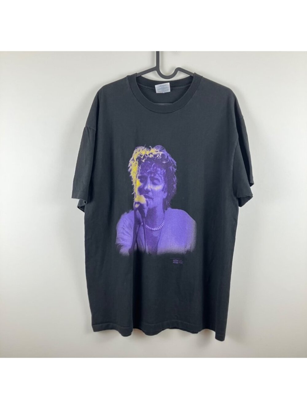 Rod Stewart MTV Unplugged Graphic T-Shirt Black XL 1993